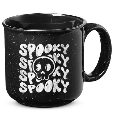 Vintage Spooky Creepy Ghost Skull Halloween 15oz Campfire Ceramic Mug
