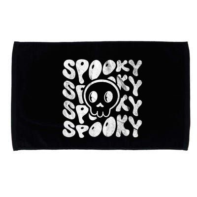 Vintage Spooky Creepy Ghost Skull Halloween Microfiber Hand Towel