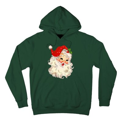 Vintage Santa Claus Face Christmas Xmas Santa Claus  Hoodie