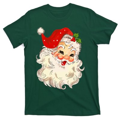 Vintage Santa Claus Face Christmas Xmas Santa Claus  T-Shirt