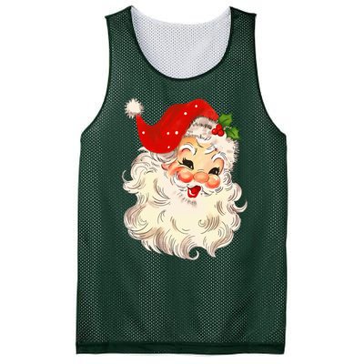 Vintage Santa Claus Face Christmas Xmas Santa Claus  Mesh Reversible Basketball Jersey Tank