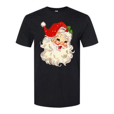 Vintage Santa Claus Face Christmas Xmas Santa Claus  Softstyle CVC T-Shirt