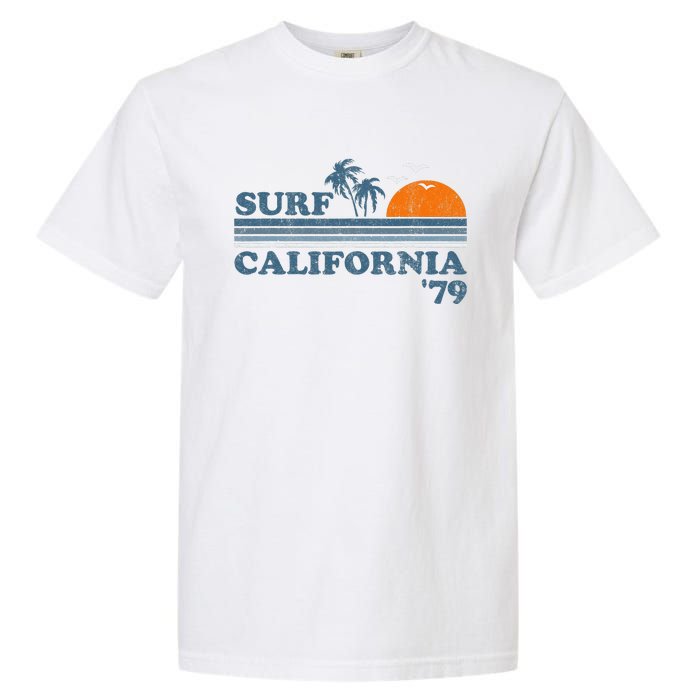 Vintage Surf California Beach Retro Sunset Surf 70's Gift Garment-Dyed Heavyweight T-Shirt