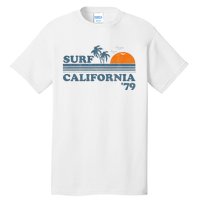 Vintage Surf California Beach Retro Sunset Surf 70's Gift Tall T-Shirt