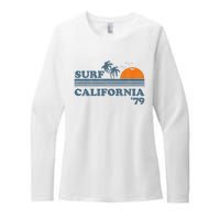 Vintage Surf California Beach Retro Sunset Surf 70's Gift Womens CVC Long Sleeve Shirt