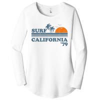 Vintage Surf California Beach Retro Sunset Surf 70's Gift Women's Perfect Tri Tunic Long Sleeve Shirt