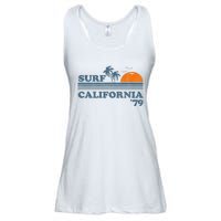 Vintage Surf California Beach Retro Sunset Surf 70's Gift Ladies Essential Flowy Tank