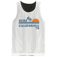 Vintage Surf California Beach Retro Sunset Surf 70's Gift Mesh Reversible Basketball Jersey Tank