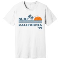 Vintage Surf California Beach Retro Sunset Surf 70's Gift Premium T-Shirt