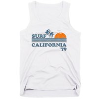 Vintage Surf California Beach Retro Sunset Surf 70's Gift Tank Top