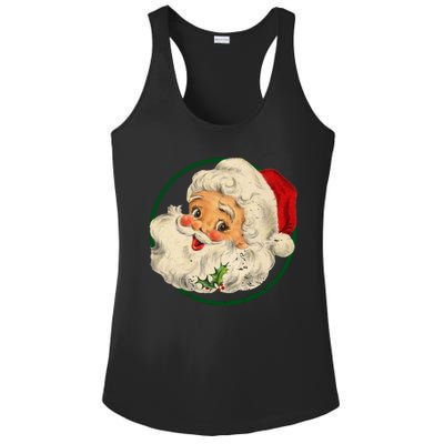 Vintage Santa Claus Christmas Gift Ladies PosiCharge Competitor Racerback Tank