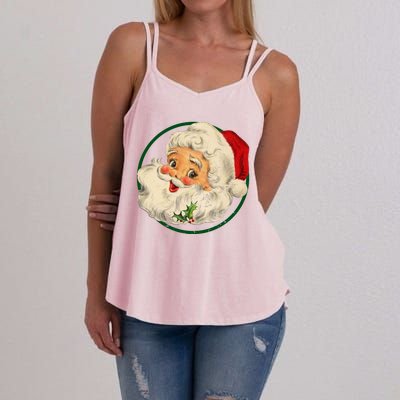 Vintage Santa Claus Christmas Gift Women's Strappy Tank