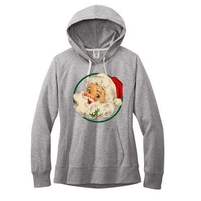 Vintage Santa Claus Christmas Gift Women's Fleece Hoodie