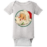 Vintage Santa Claus Christmas Gift Baby Bodysuit