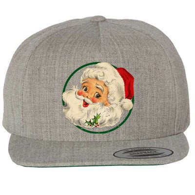 Vintage Santa Claus Christmas Gift Wool Snapback Cap