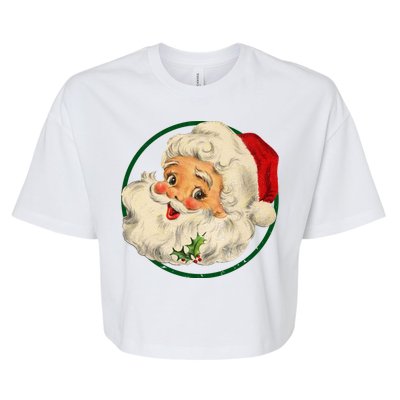 Vintage Santa Claus Christmas Gift Bella+Canvas Jersey Crop Tee