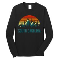 Vintage South Carolina Mountains Nature Hiking Retro Style Long Sleeve Shirt