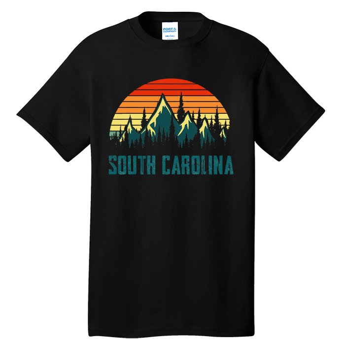 Vintage South Carolina Mountains Nature Hiking Retro Style Tall T-Shirt