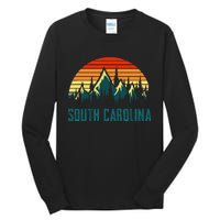 Vintage South Carolina Mountains Nature Hiking Retro Style Tall Long Sleeve T-Shirt