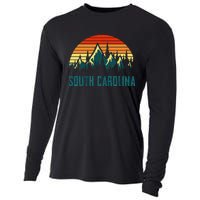 Vintage South Carolina Mountains Nature Hiking Retro Style Cooling Performance Long Sleeve Crew