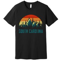 Vintage South Carolina Mountains Nature Hiking Retro Style Premium T-Shirt