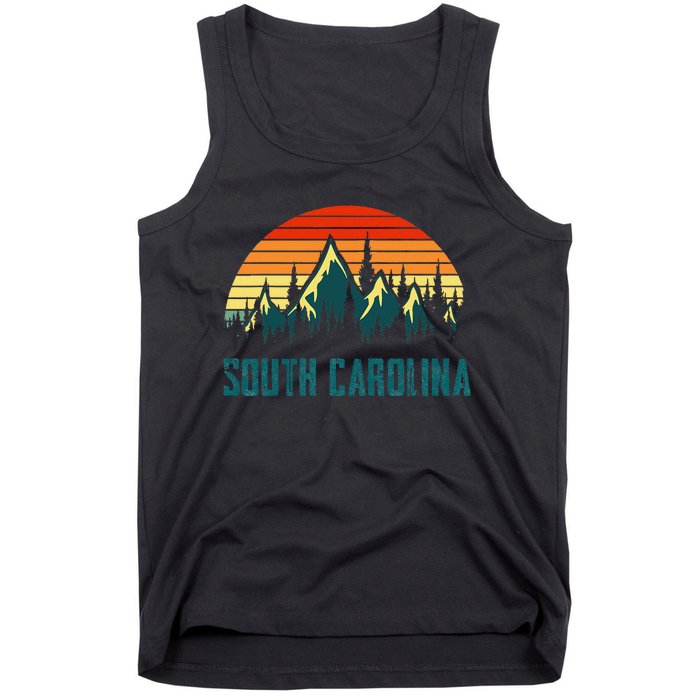 Vintage South Carolina Mountains Nature Hiking Retro Style Tank Top