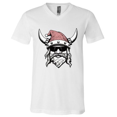 Viking Santa Cool Yule Norse Christmas V-Neck T-Shirt