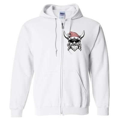 Viking Santa Cool Yule Norse Christmas Full Zip Hoodie