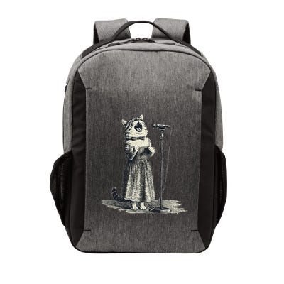 Vintage Singing Cat Microphone Retro Illustration Vector Backpack