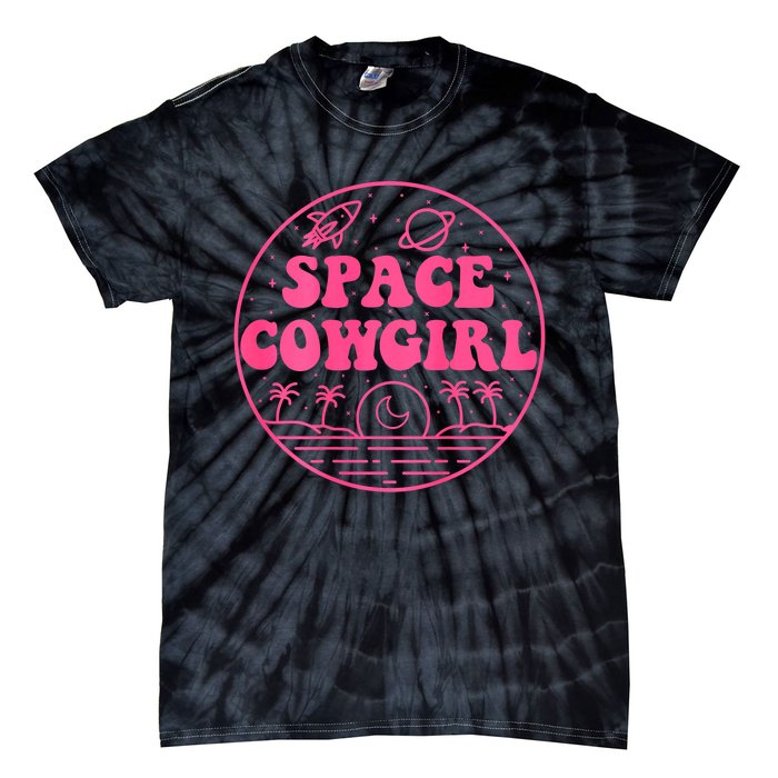 Vintage Space Cowgirls Bachelorette Party Rodeo Western Tie-Dye T-Shirt