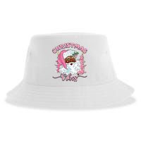 Vintage Santa Claus Christmas Vibes Holiday Xmas Gifts Long Sleeve Sustainable Bucket Hat