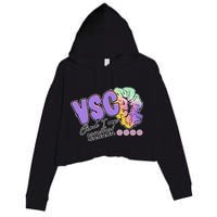 Vsco And I Oop Sksksk Funny Meme Crop Fleece Hoodie