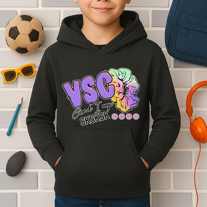 Vsco And I Oop Sksksk Funny Meme Kids Hoodie