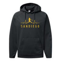 Vintage San Diego Name Retro 70s 80s Classic Performance Fleece Hoodie