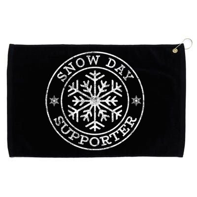 Vintage Snow Day Supporter Teacher Student Winter Snowflake Gift Grommeted Golf Towel