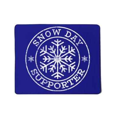 Vintage Snow Day Supporter Teacher Student Winter Snowflake Gift Mousepad