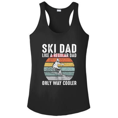 Vintage Ski Dad Like A Regular Dad Only Way Cooler Skiing Gift For Skier Ladies PosiCharge Competitor Racerback Tank