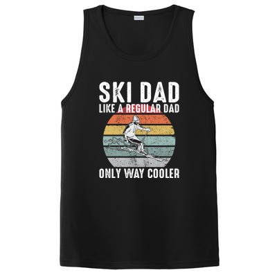 Vintage Ski Dad Like A Regular Dad Only Way Cooler Skiing Gift For Skier PosiCharge Competitor Tank