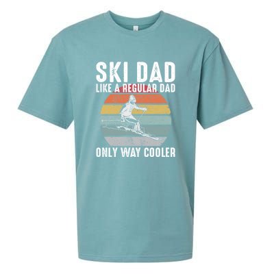 Vintage Ski Dad Like A Regular Dad Only Way Cooler Skiing Gift For Skier Sueded Cloud Jersey T-Shirt