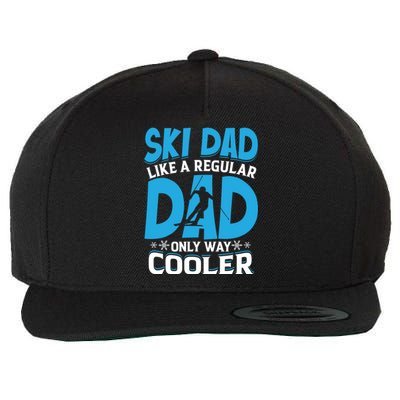 Vintage Ski Dad Like Regular Dad Only Way Cooler Skiing Gift Wool Snapback Cap