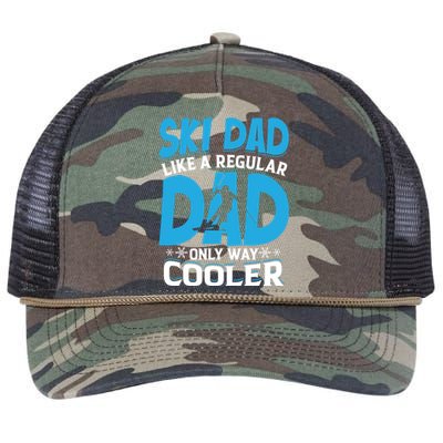 Vintage Ski Dad Like Regular Dad Only Way Cooler Skiing Gift Retro Rope Trucker Hat Cap