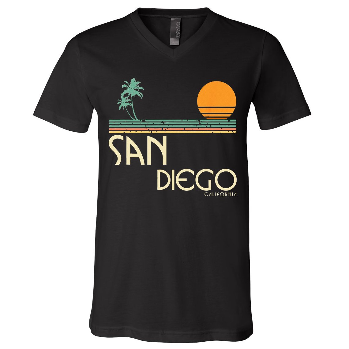 Vintage San Diego California V-Neck T-Shirt