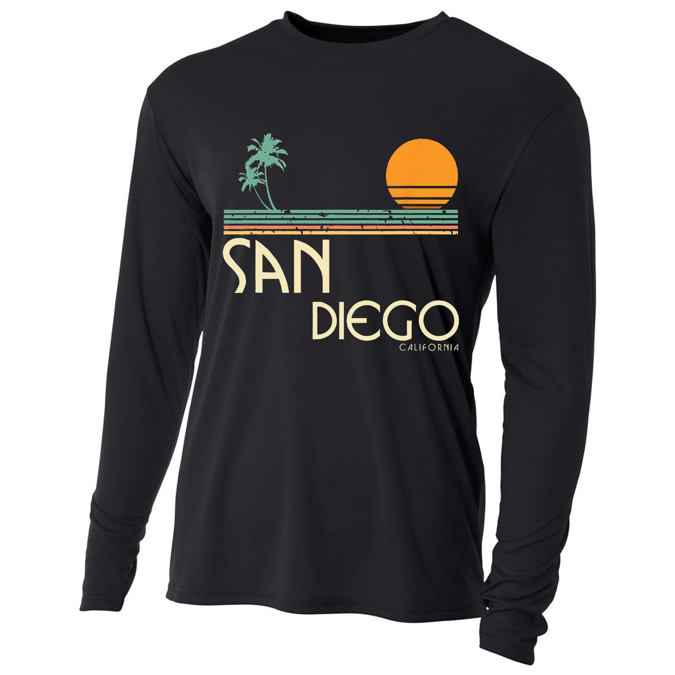 Vintage San Diego California Cooling Performance Long Sleeve Crew