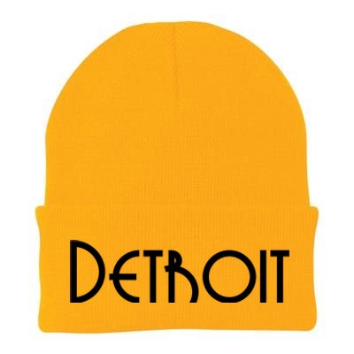 Vintage Style Detroit Logo Knit Cap Winter Beanie