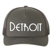 Vintage Style Detroit Logo Yupoong Adult 5-Panel Trucker Hat