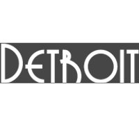 Vintage Style Detroit Logo Bumper Sticker