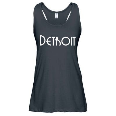 Vintage Style Detroit Logo Ladies Essential Flowy Tank