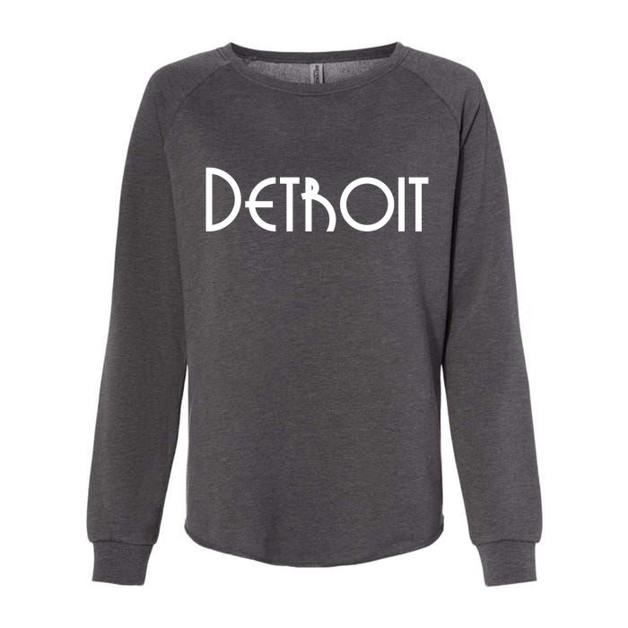 Vintage Style Detroit Logo Womens California Wash Sweatshirt