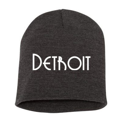 Vintage Style Detroit Logo Short Acrylic Beanie