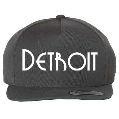 Vintage Style Detroit Logo Wool Snapback Cap